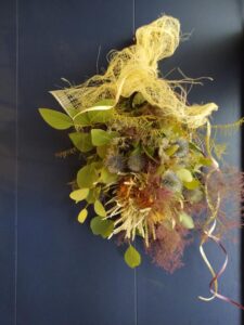 花の工房柚6月10日6月11日直方市古民家のみらいくいろりで式部いろはマルシェのワークショップドライフラワーで花玉